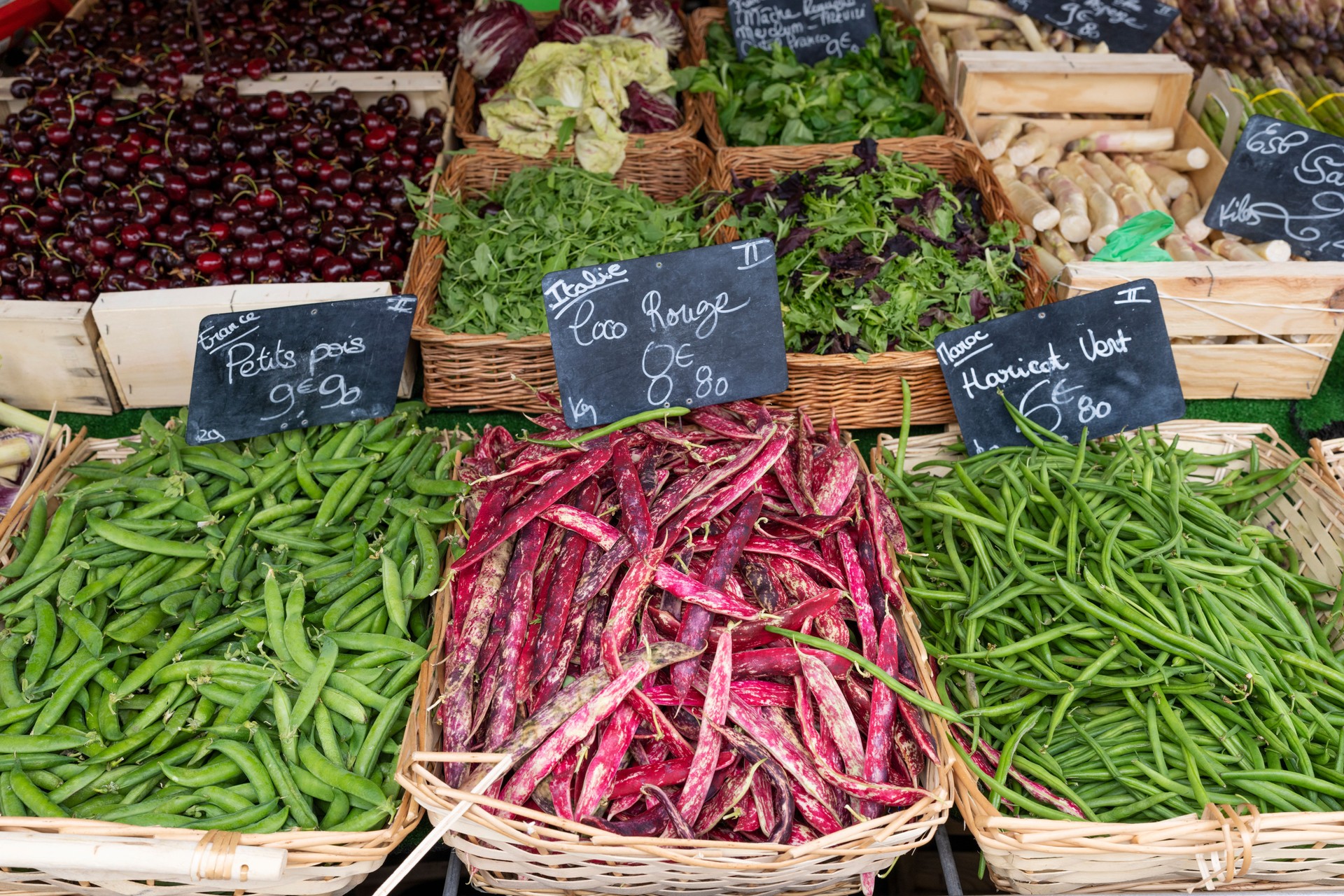 haricots rouges et haricots verts